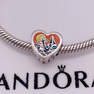 Pandora RHODE ISLAND Heart Charm S925 Sterling silver